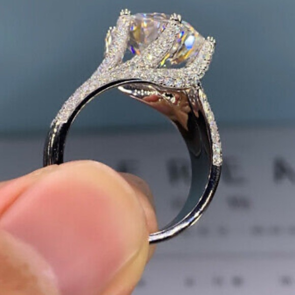 NEW 925 STERLING SILVER Diamond 💍 RING - Picture 3 of 4